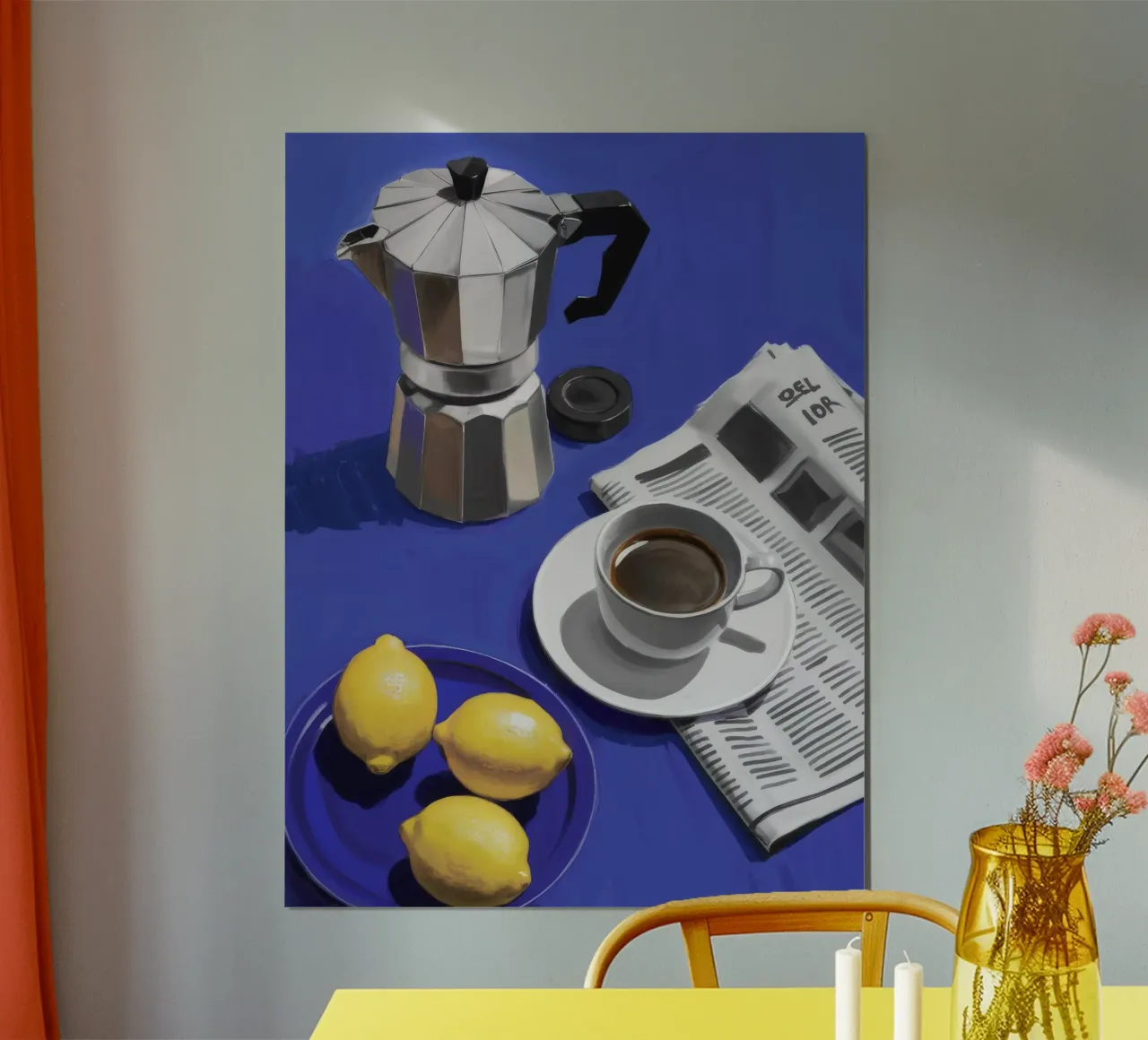 Kobalt Kaffee Ritual Poster von Pake Nebula