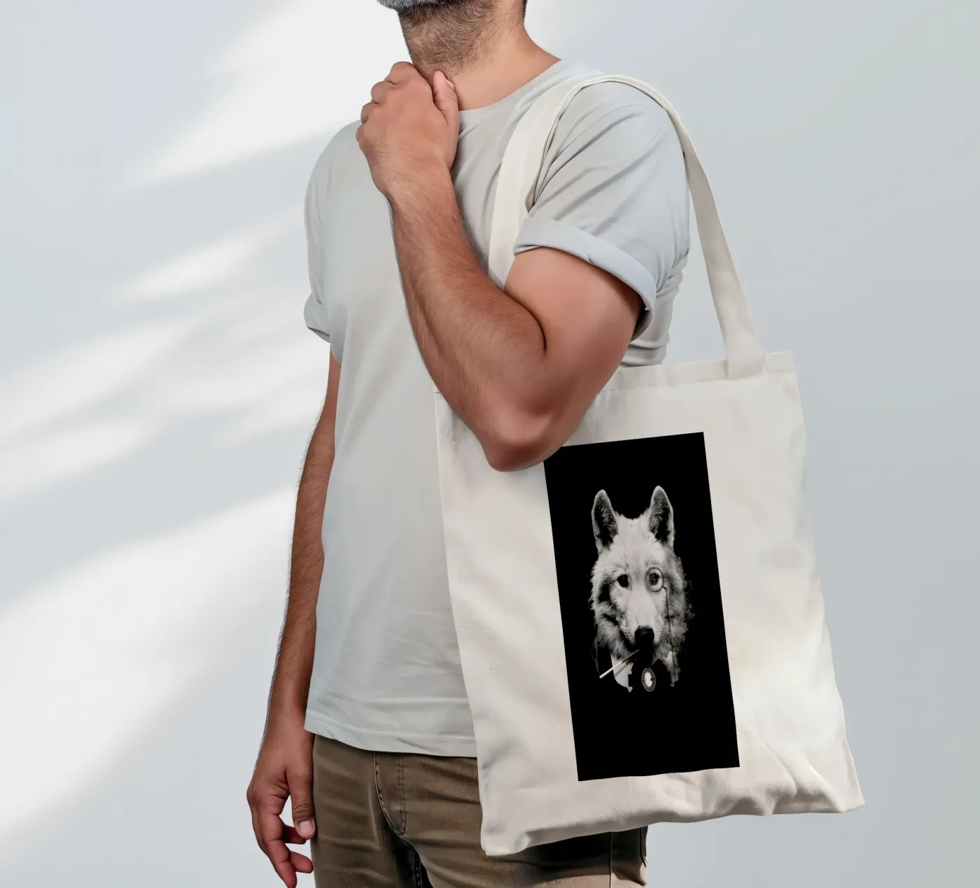 Classy Wolf tote bag by Wouter Rikken