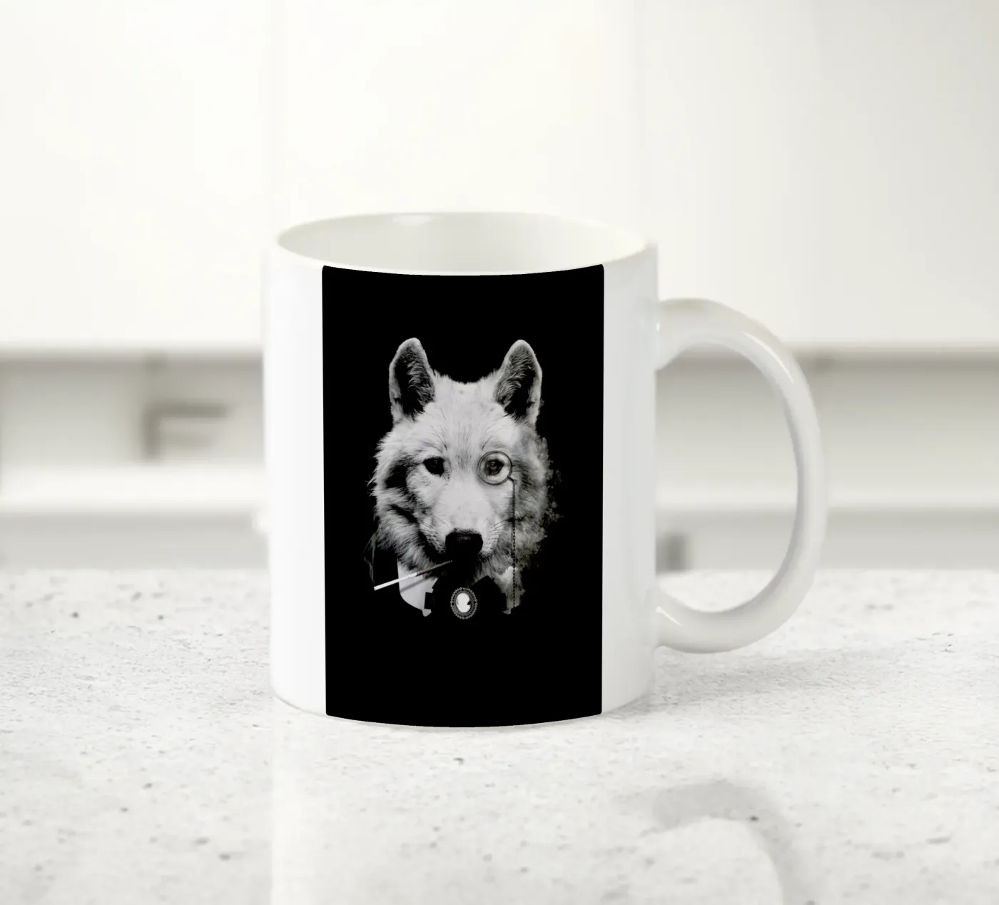 Classy Wolf ceramic mug by Wouter Rikken
