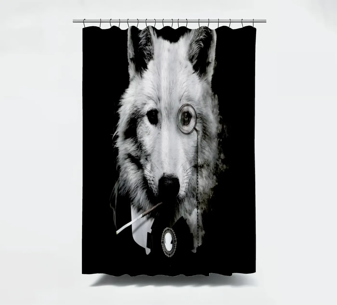 Classy Wolf shower curtain by Wouter Rikken