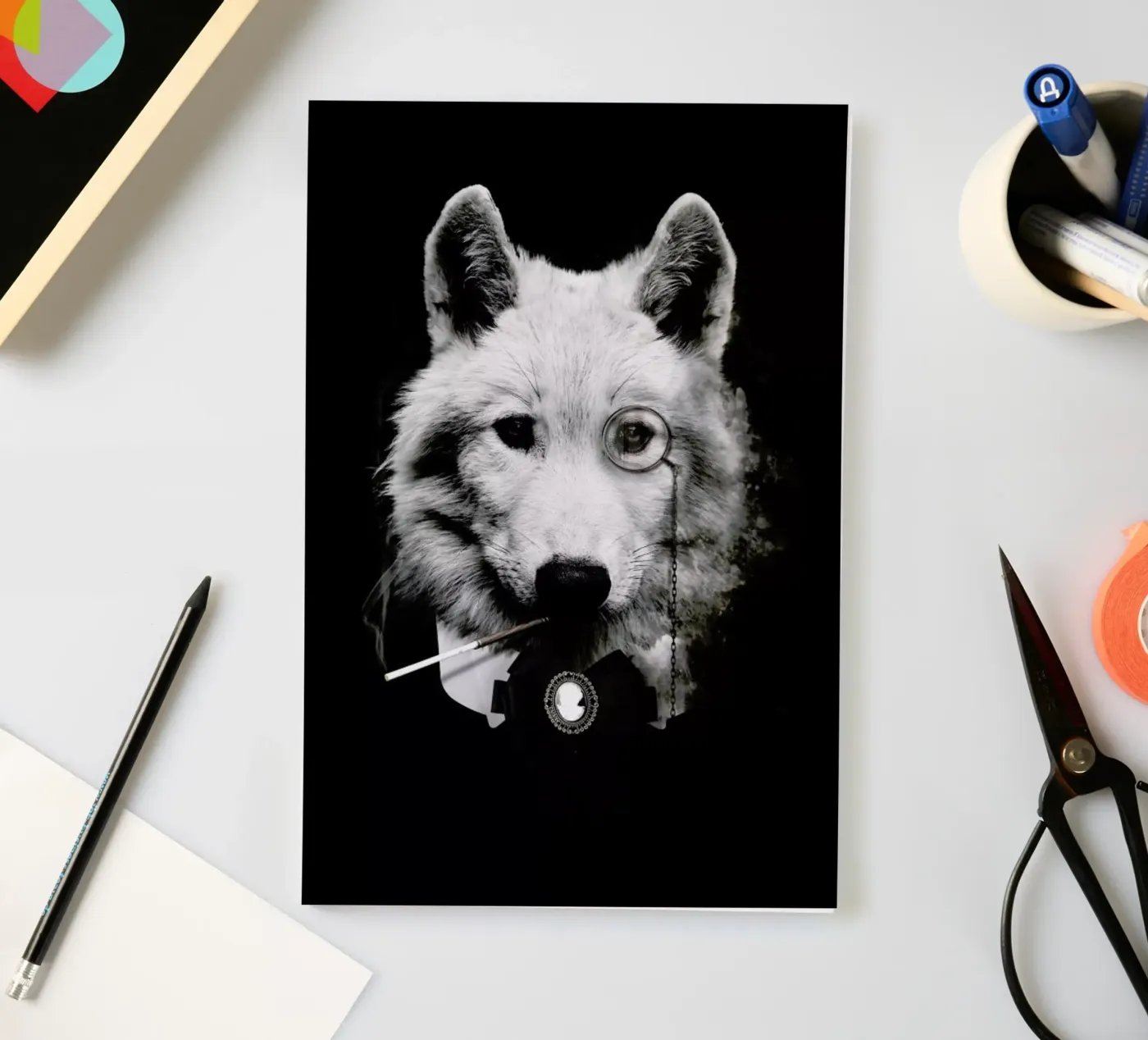 Classy Wolf notebook by Wouter Rikken