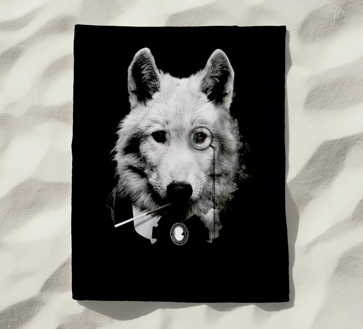 Classy Wolf beach towel by Wouter Rikken
