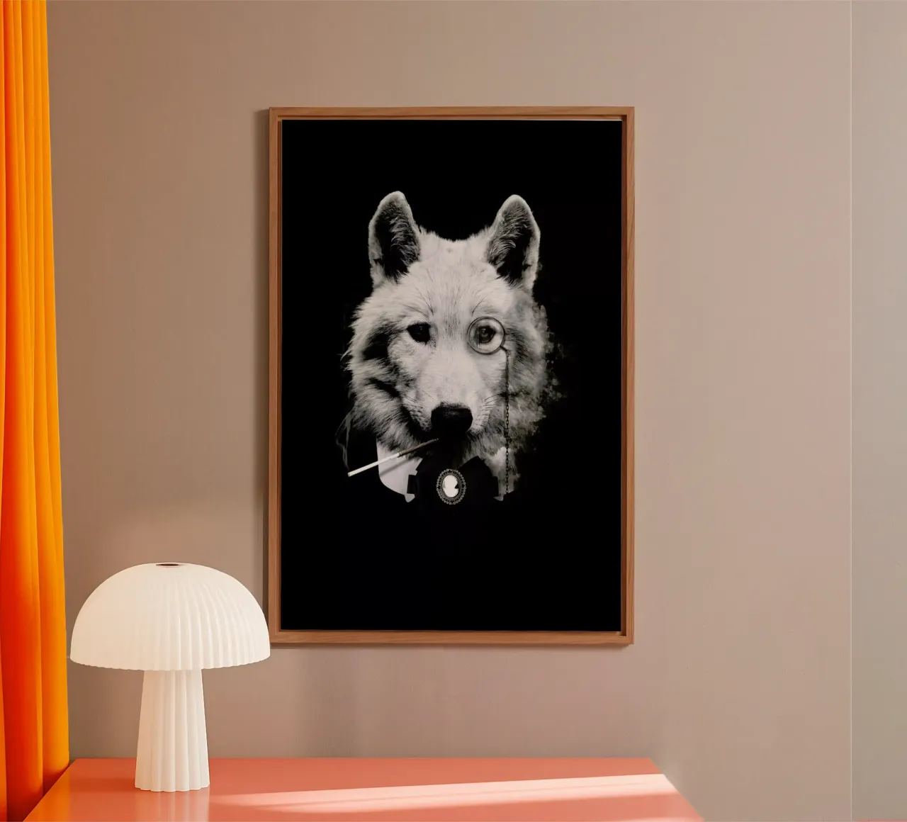 Classy Wolf Alu-Dibond von Wouter Rikken