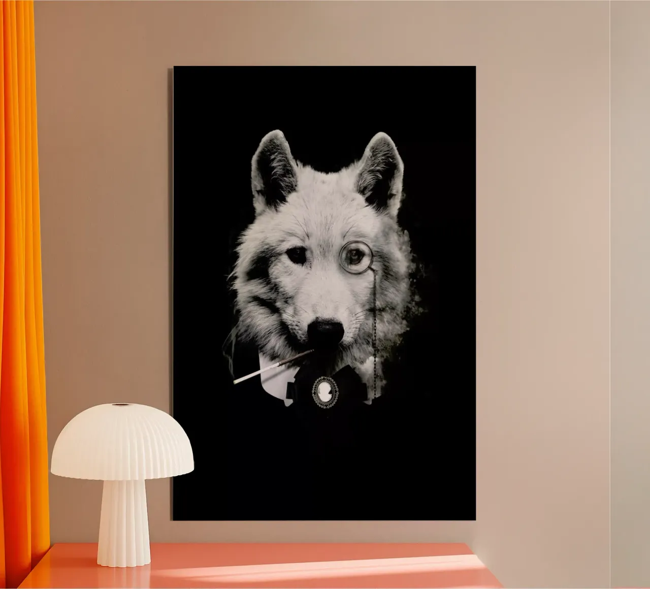Classy Wolf Alu-Dibond von Wouter Rikken