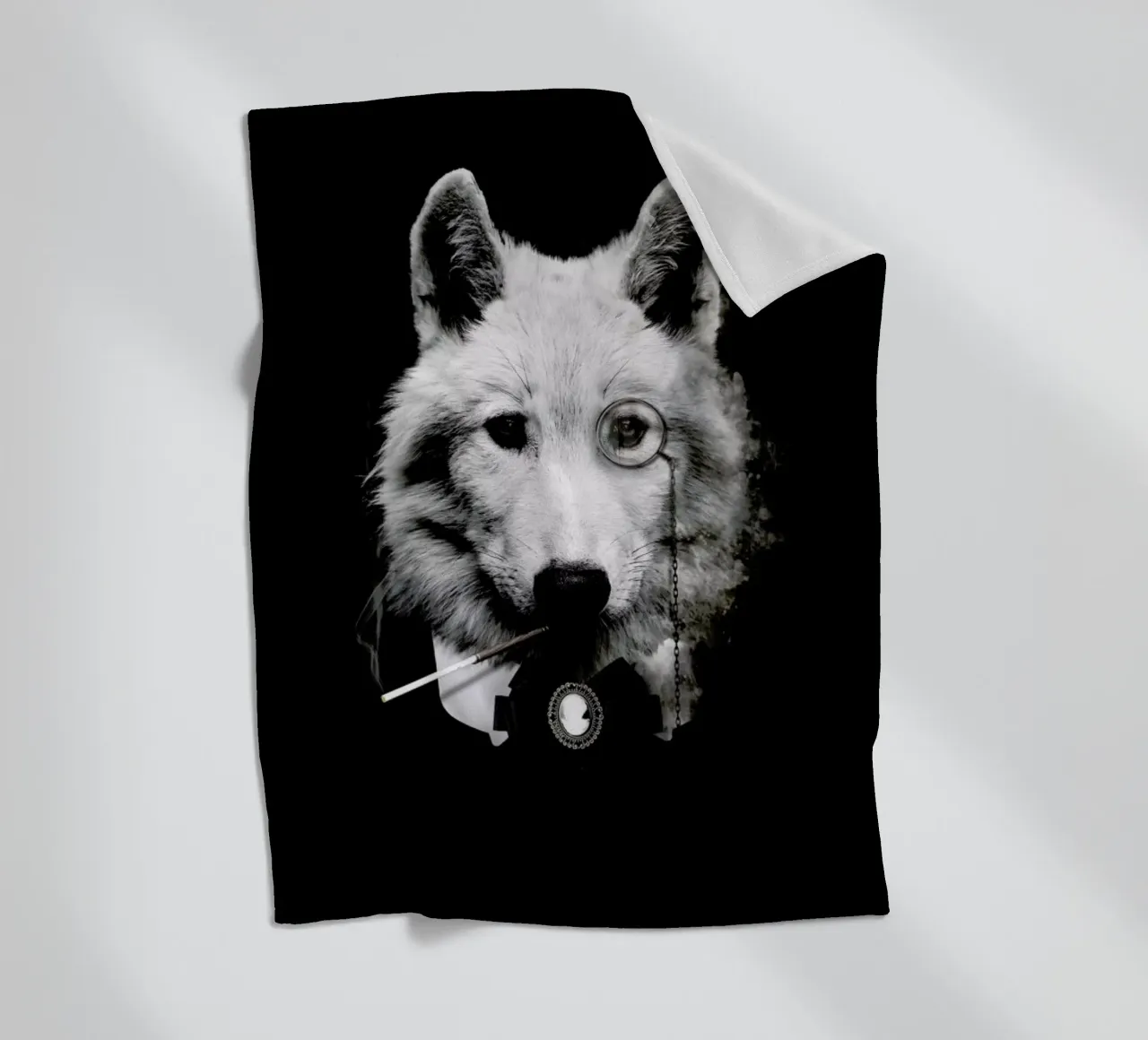 Classy Wolf Fleecedecke von Wouter Rikken