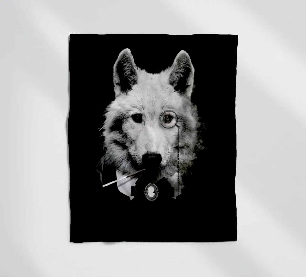 Classy Wolf Fleecedecke von Wouter Rikken