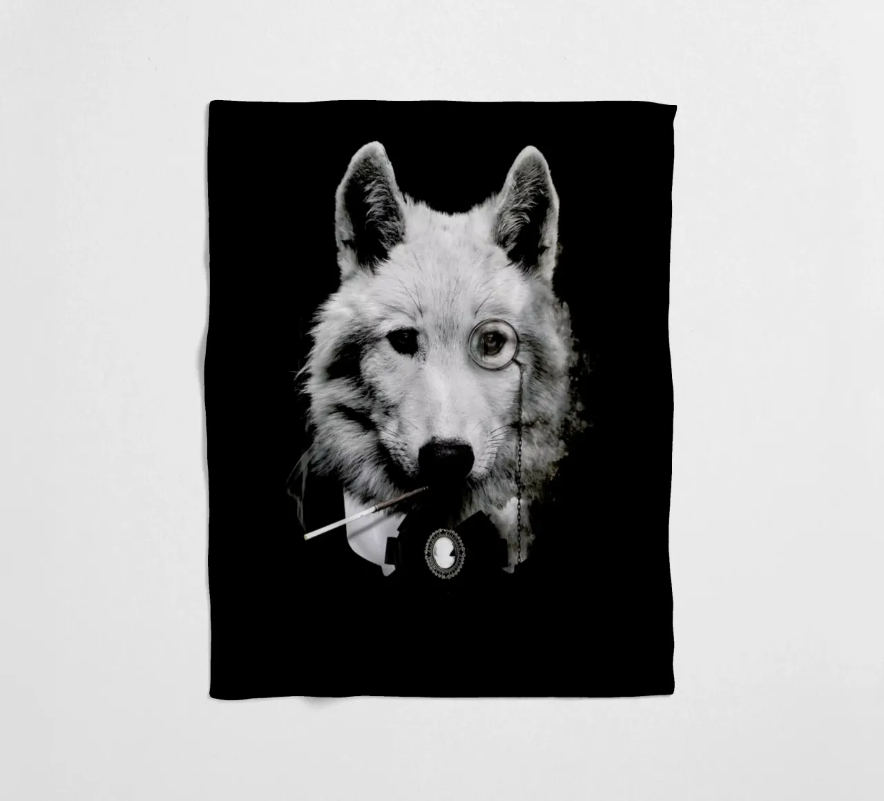 Classy Wolf Fleecedecke von Wouter Rikken