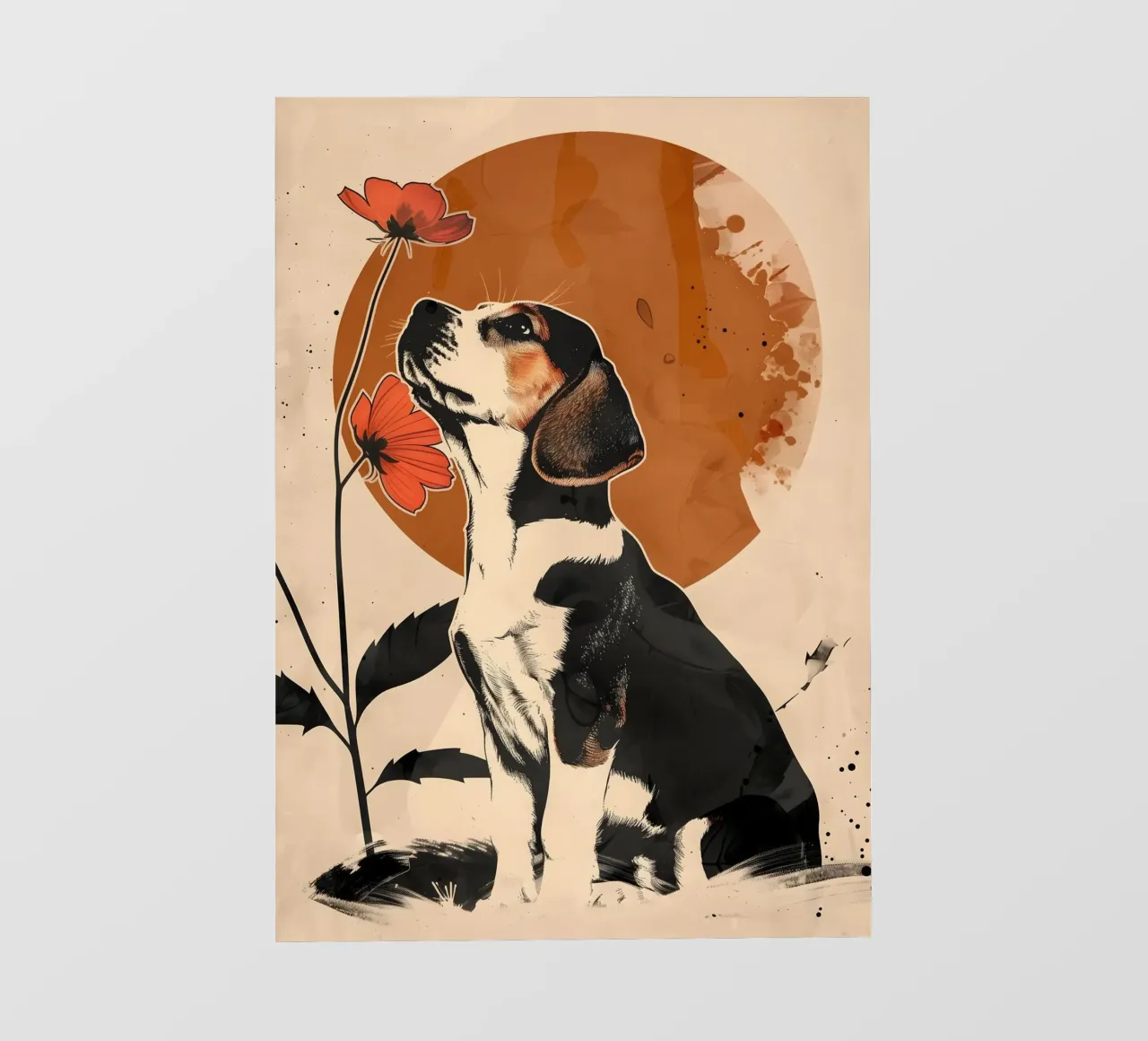 Beagle Vintage Grafik telo in pvc da WILD ART