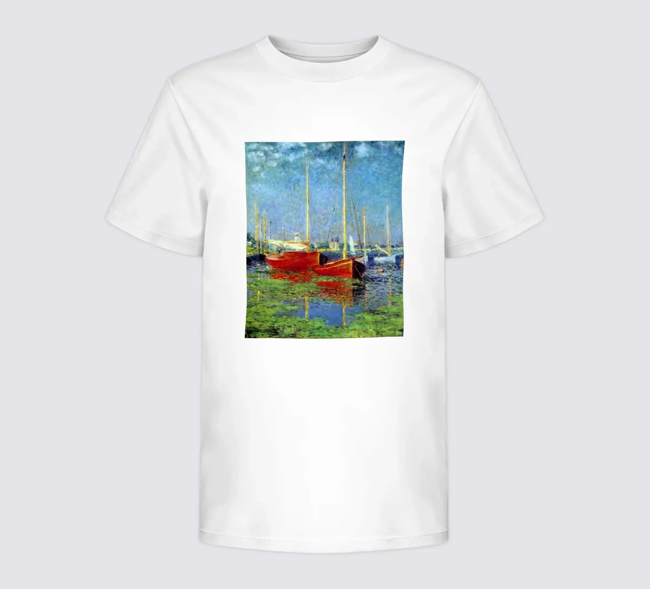 rode boot voor anker in de moeraswateren claude monet kinder t-shirt van belong shop