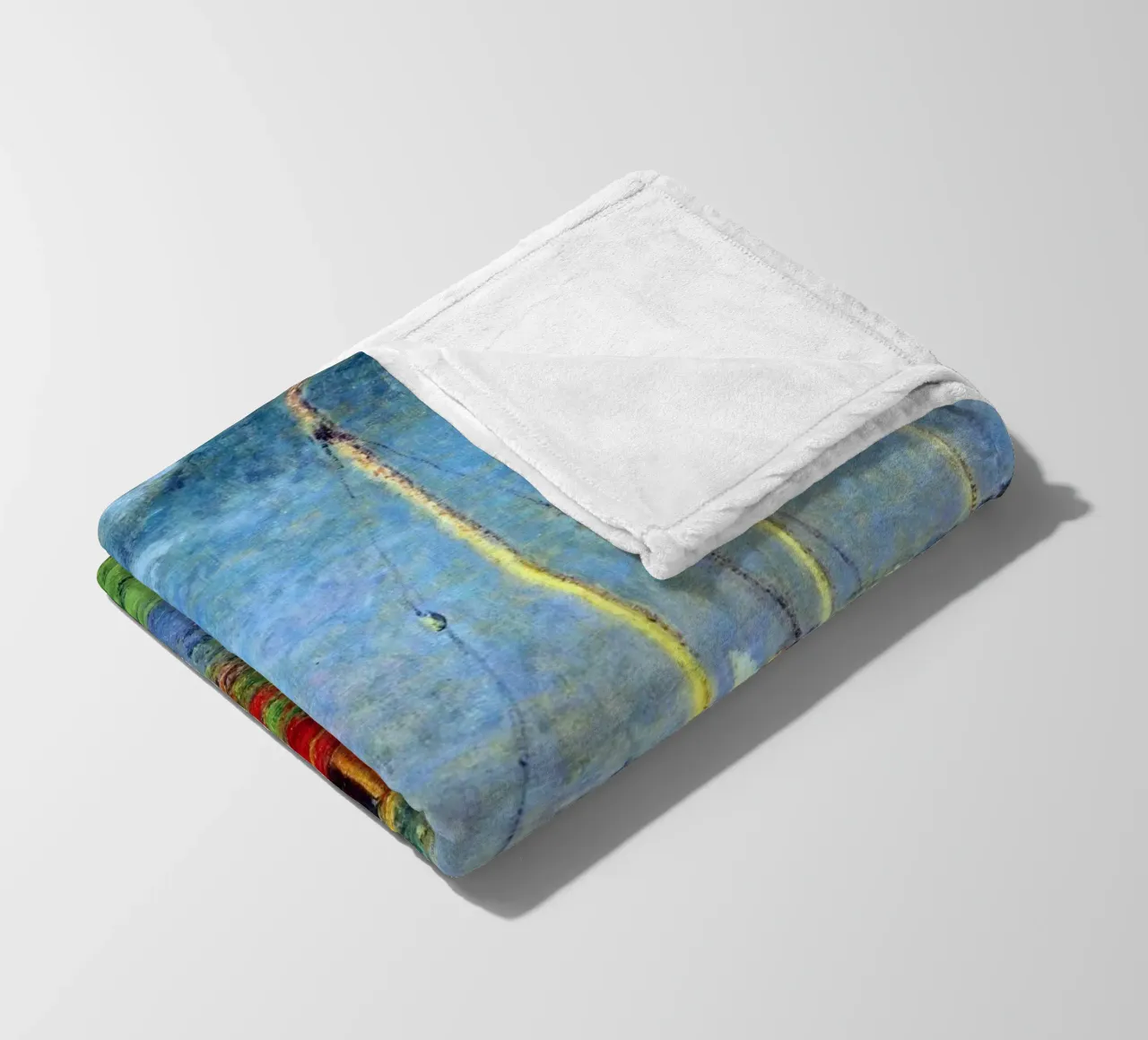 rotes boot verankert in den sumpfgewässern claude monet Fleecedecke von belong shop