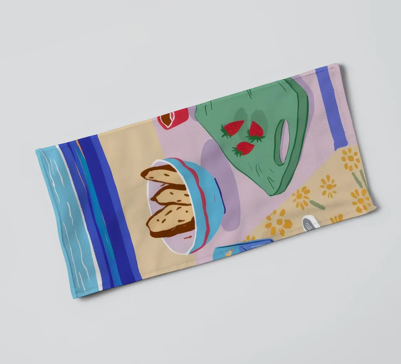 Diffusione del mattino ceruleo asciugamano da bagno da Pake Nebula