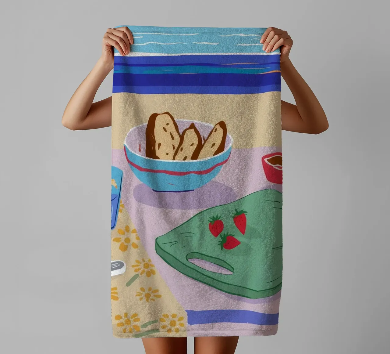 Diffusione del mattino ceruleo asciugamano da bagno da Pake Nebula