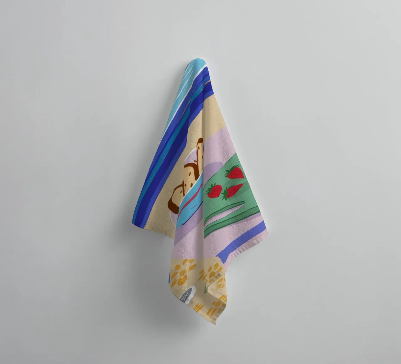 Diffusione del mattino ceruleo asciugamano da bagno da Pake Nebula