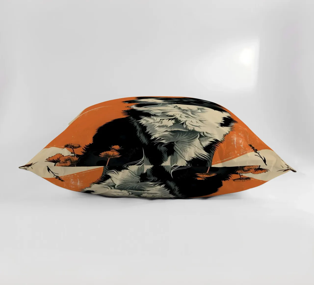 Border Collie Vintage Grafik cuscino da WILD ART