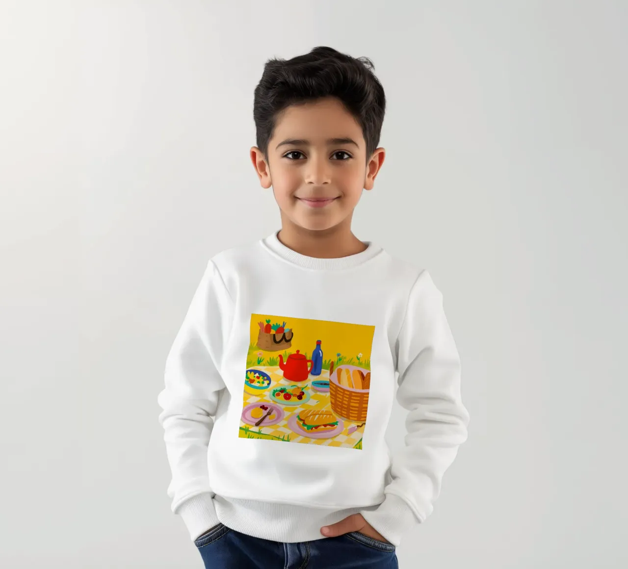 Sunshine Picnic Spread sudadera para niño de Pake Nebula