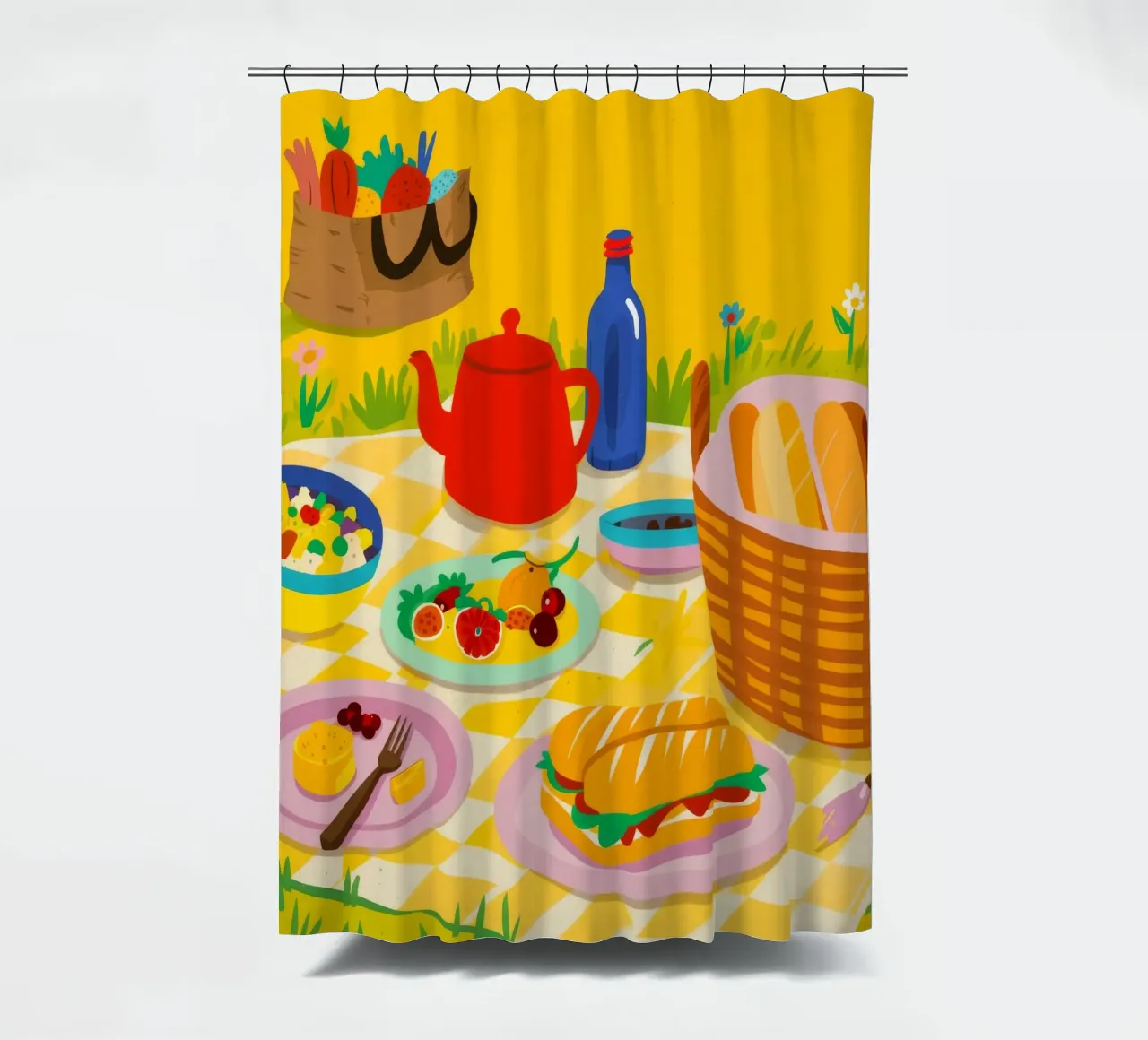 Pâte à tartiner Sunshine Picnic rideau de douche de Pake Nebula