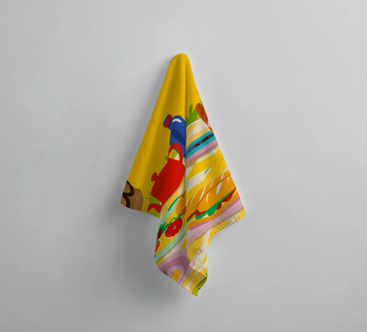 Sunshine Picnic Spread towel by Pake Nebula