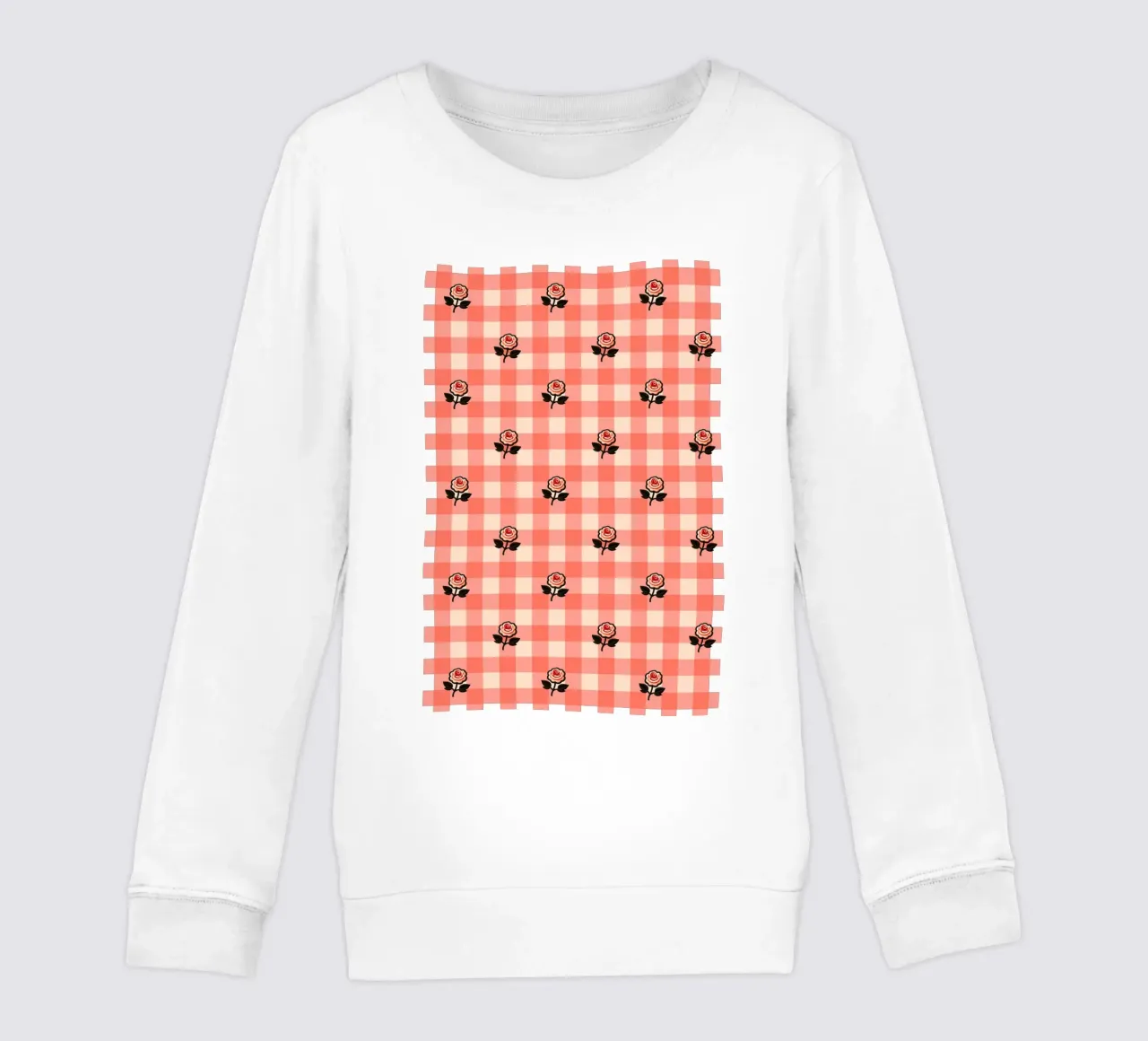 Modello di rose in percalle color pesca felpa bambino da SilverPegasus