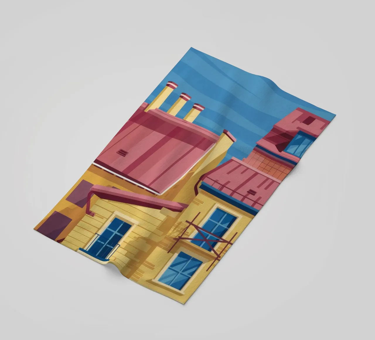 Facciata dell'ora d'oro telo mare da Murni Strokes