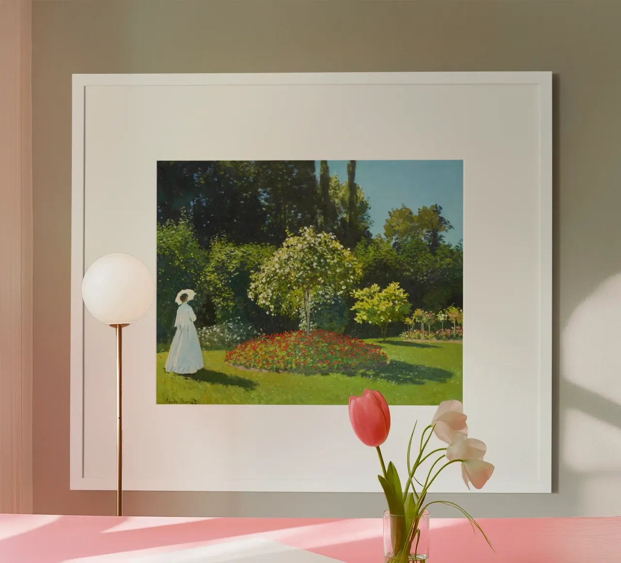 "Signora in giardino" (1867) di Claude Monet carta hahnemühle da Venus Art