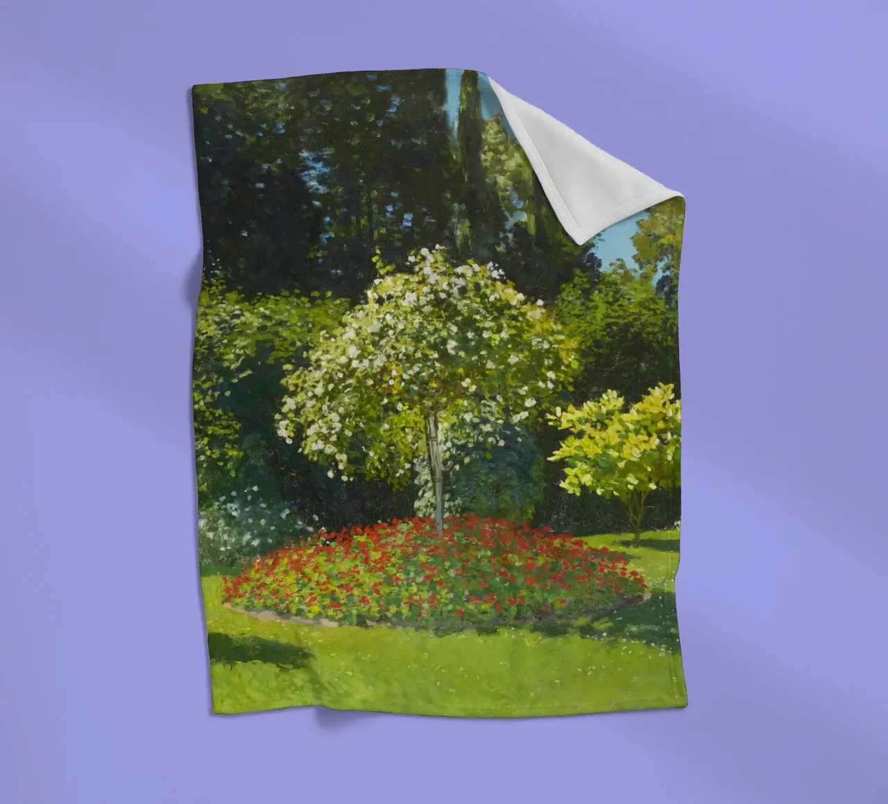 "Signora in giardino" (1867) di Claude Monet coperta in pile da Venus Art