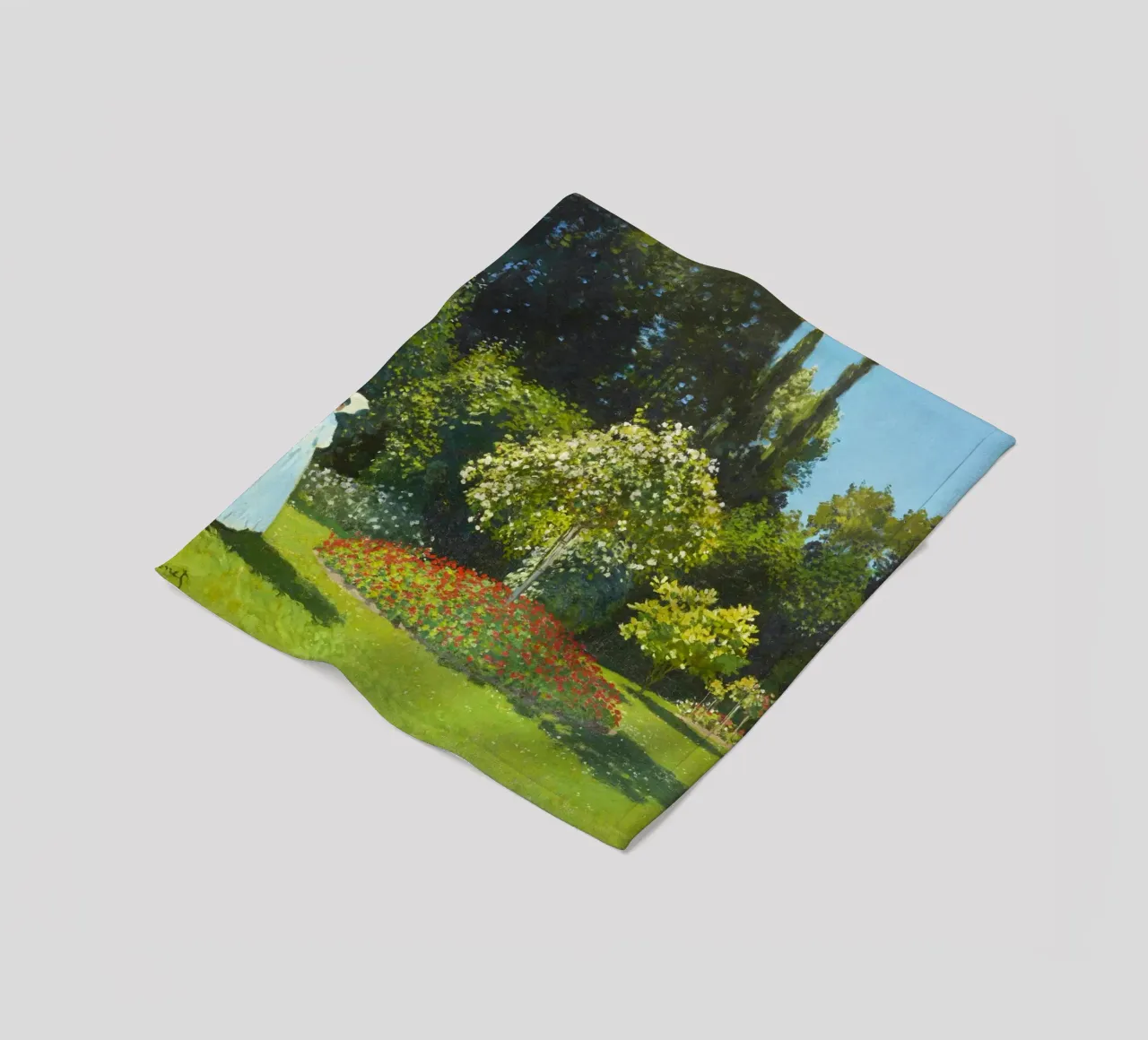"Signora in giardino" (1867) di Claude Monet coperta in pile da Venus Art