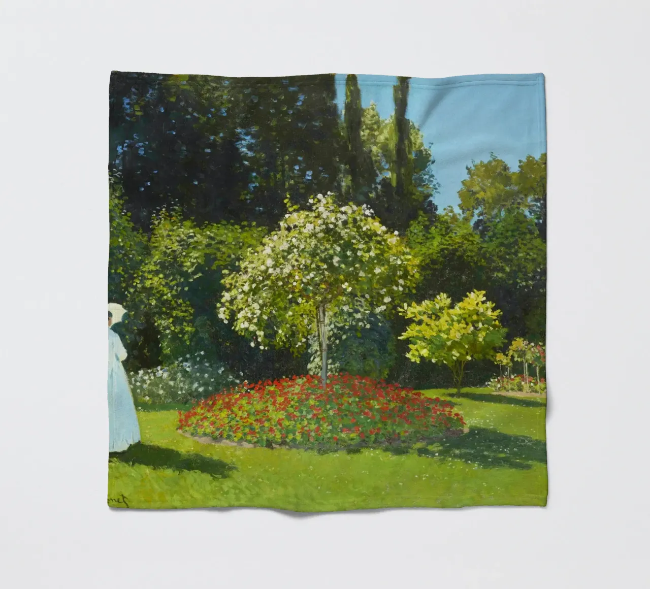 "Signora in giardino" (1867) di Claude Monet coperta in pile da Venus Art