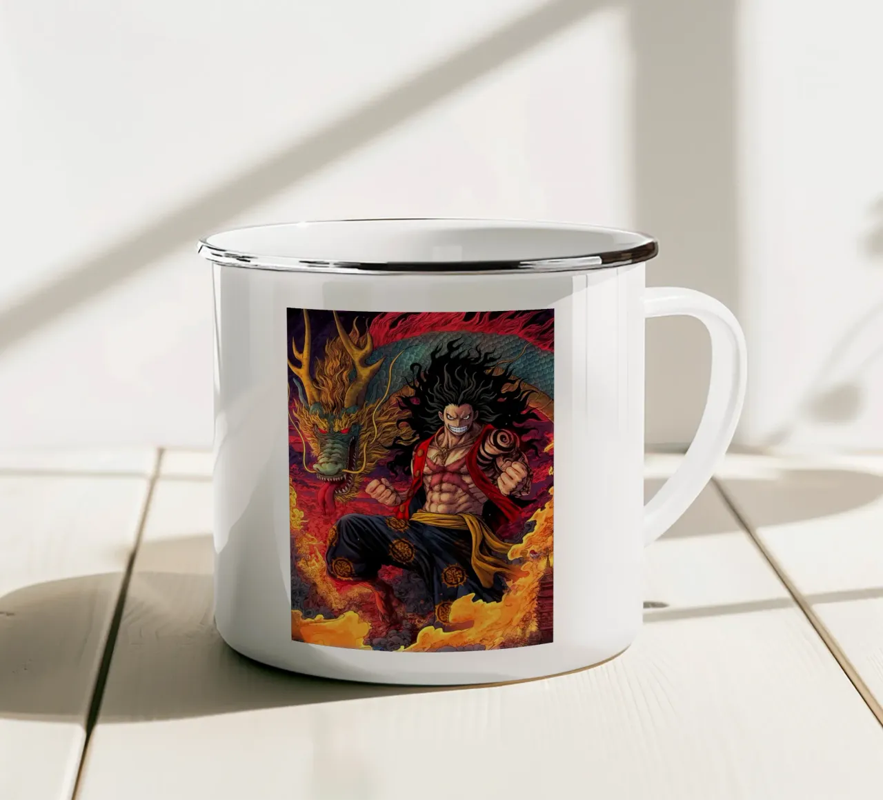 Un pezzo tazza in smalto da Fleur de Lys