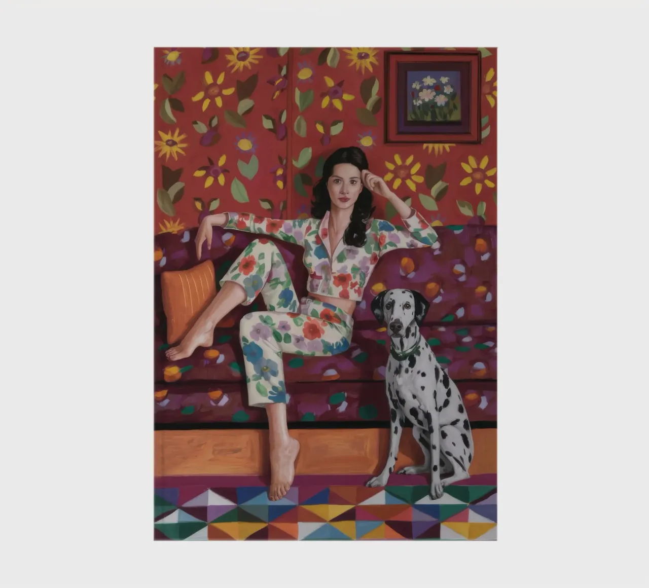 Dalmatian Lounging Elegance notebook by Pake Nebula