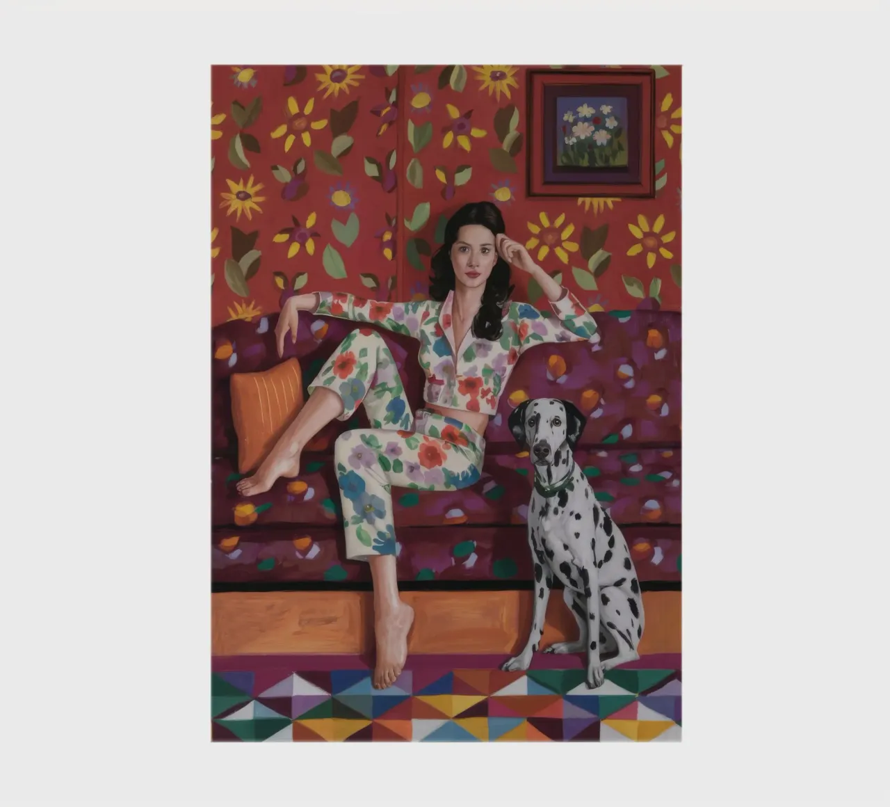 Dalmatian Lounging Elegance notebook by Pake Nebula