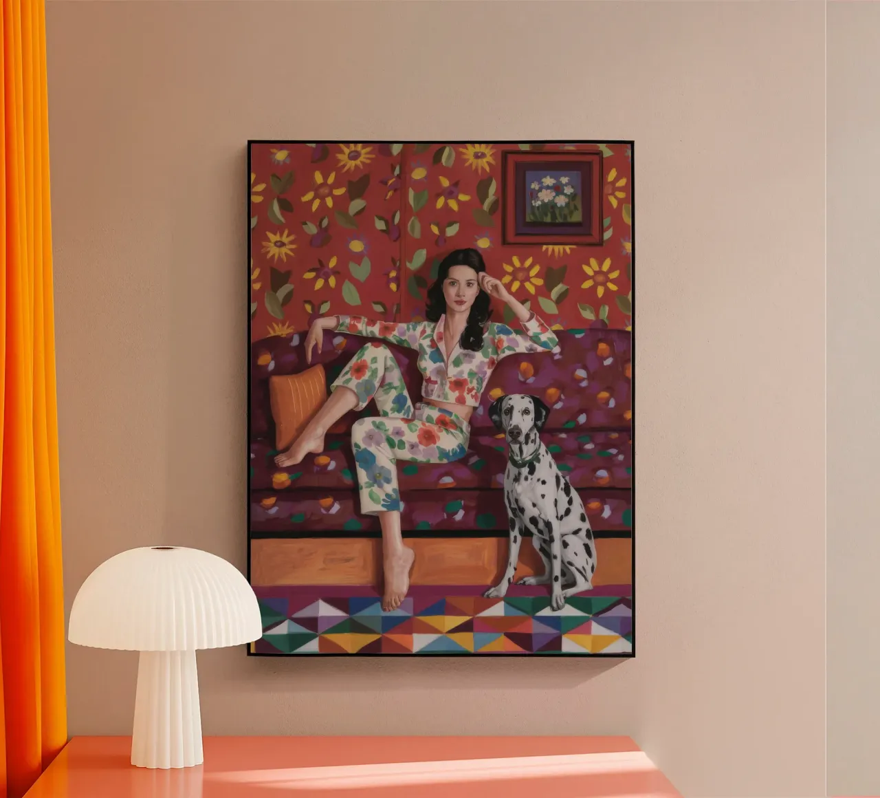 Dalmatiner Faulenzen Eleganz Acryl-Glas von Pake Nebula