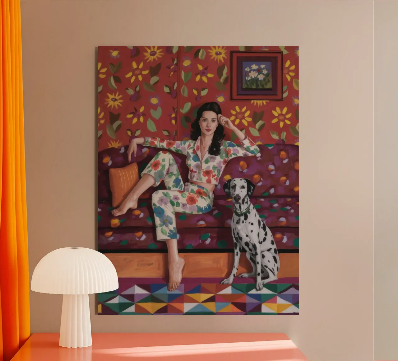 Dalmatian Lounging Elegance alu-dibond by Pake Nebula