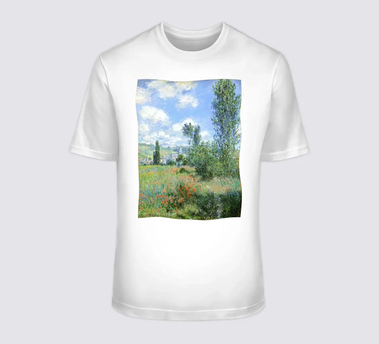 "Vue de Vétheuil (1880) par Claude Monet t-shirt de Classic Art Prints