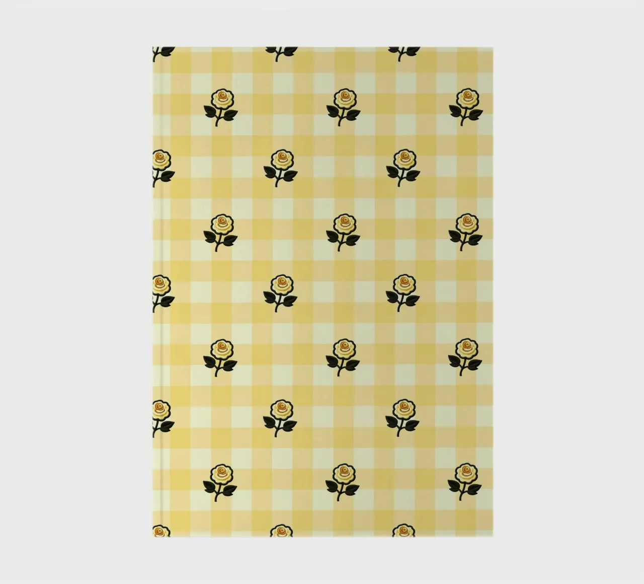 Motif de roses vichy jaune beurre carnet de notes de SilverPegasus