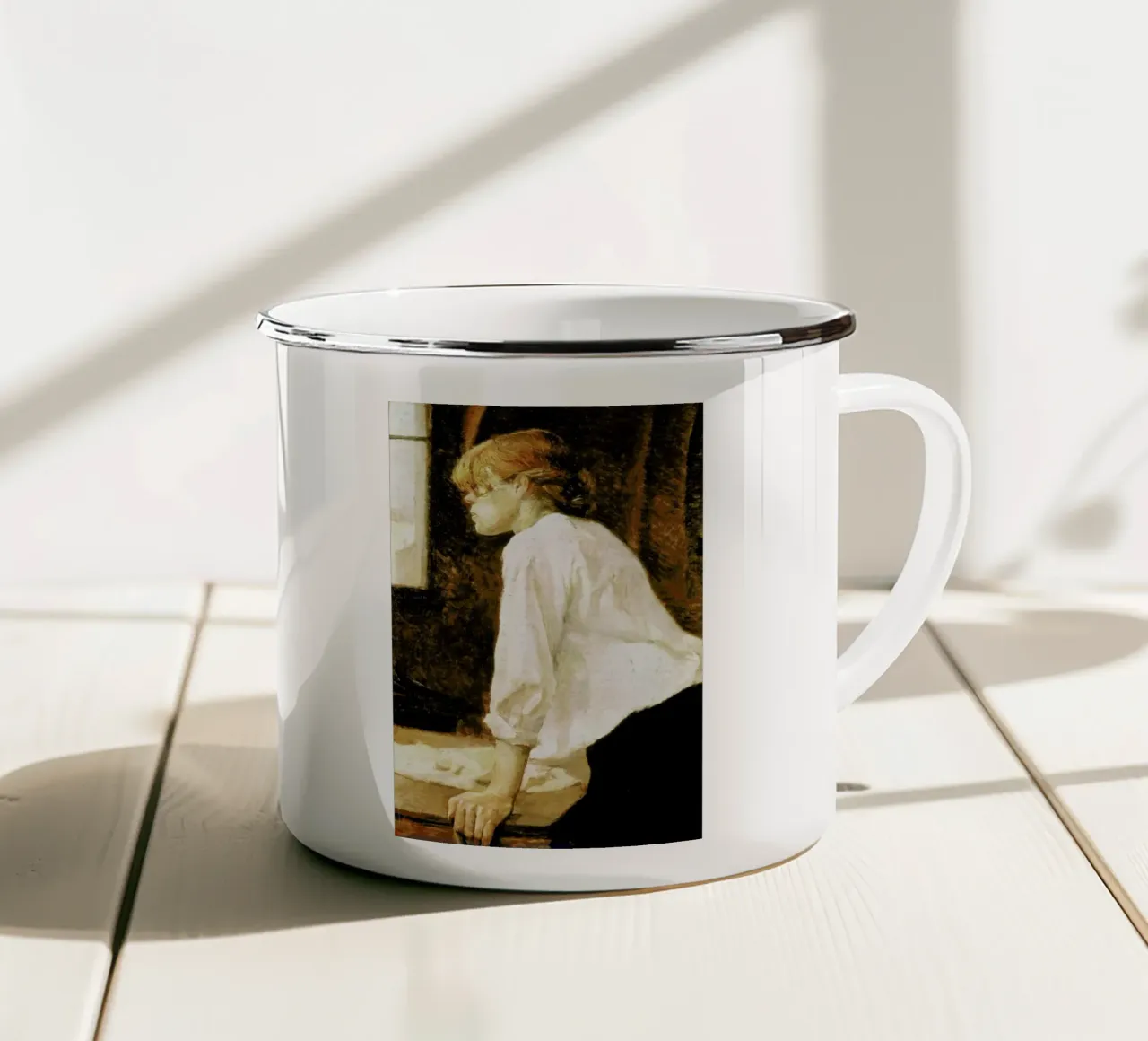 Toulouse-Lautrec -  The Laundress tazza in smalto da Vintage by JUNIQE