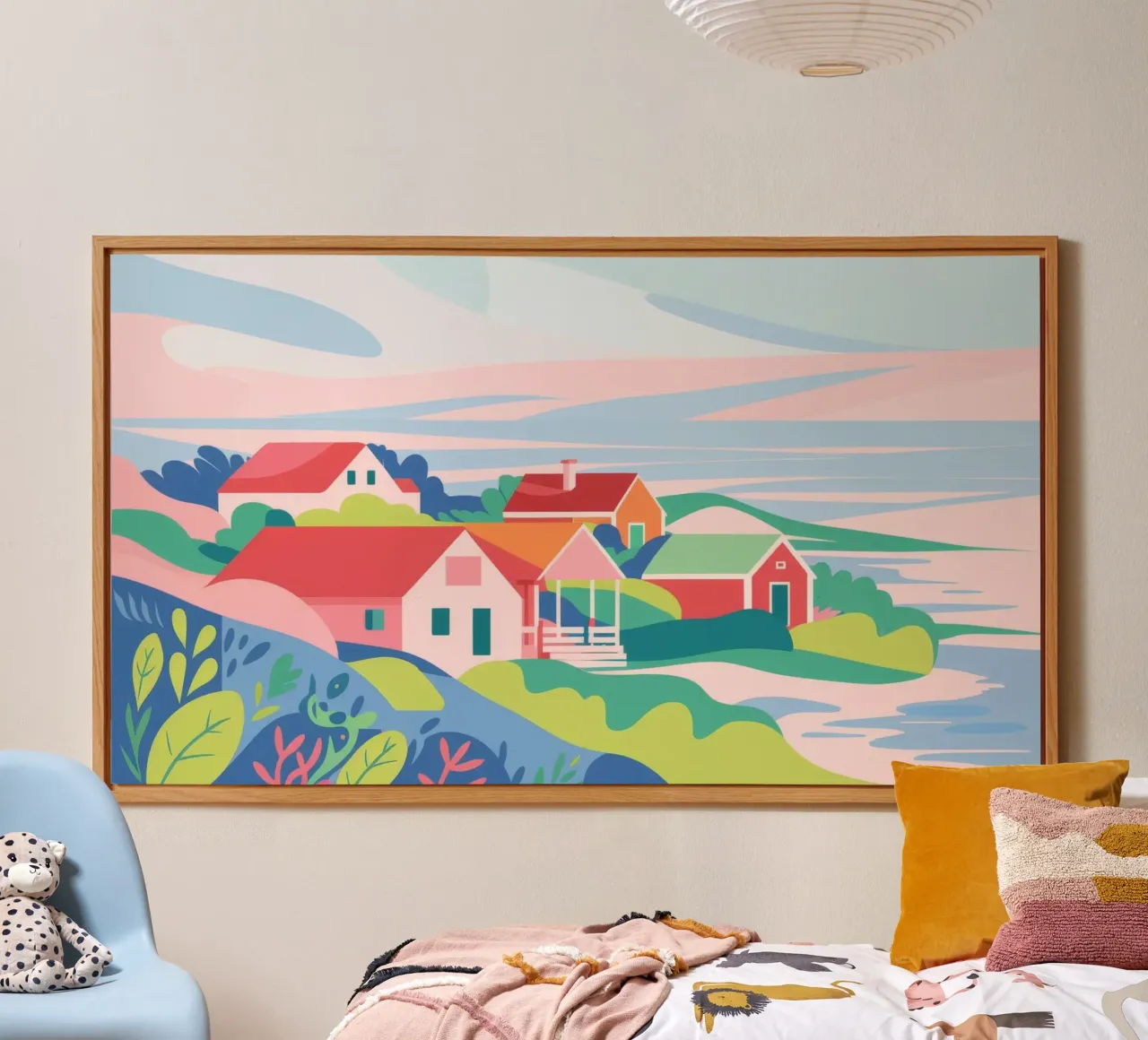 Coastal Hamlet Vista alu-dibond by Pake Nebula