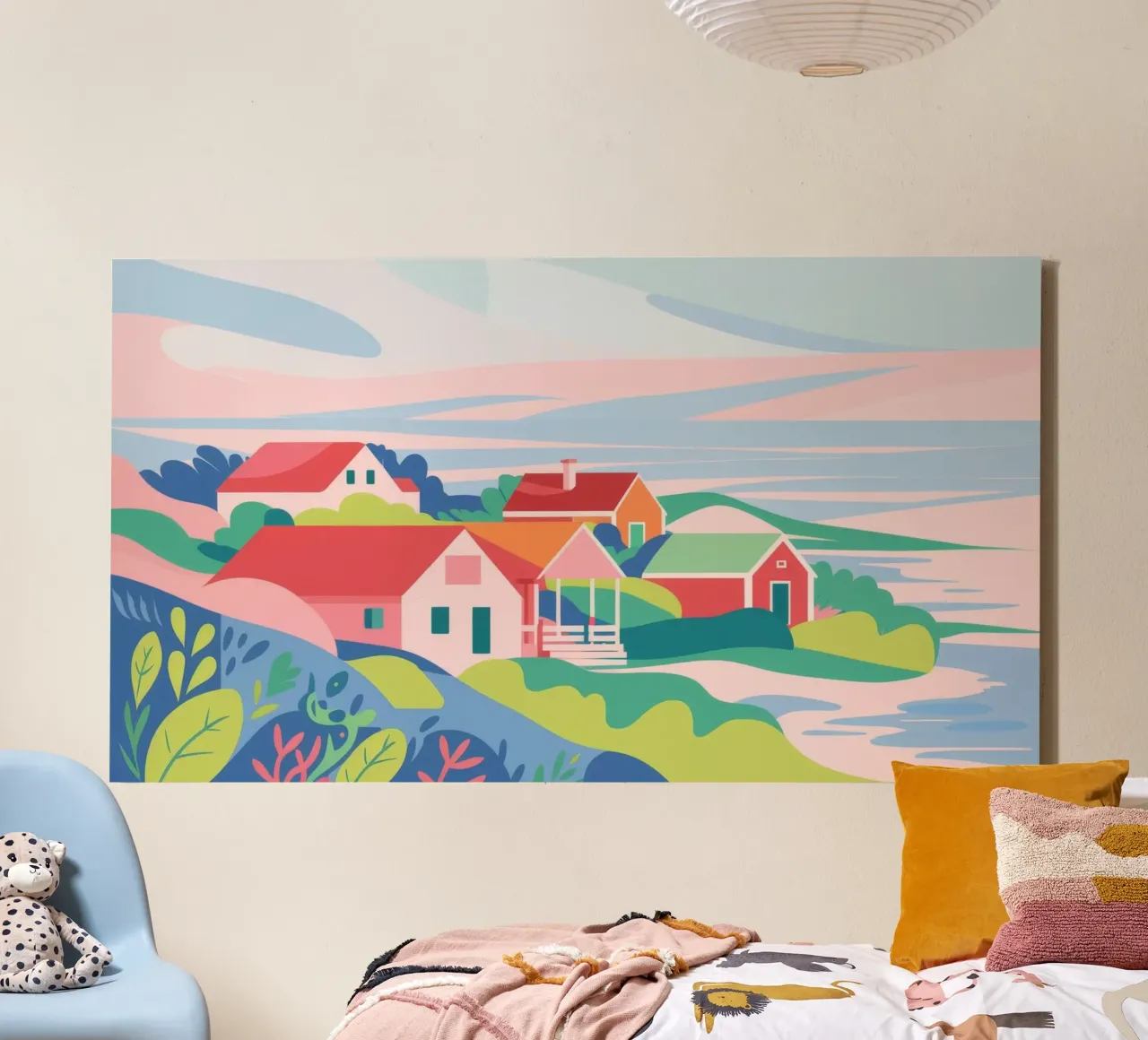 Kustgezicht Hamlet canvas met Baklijst van Pake Nebula