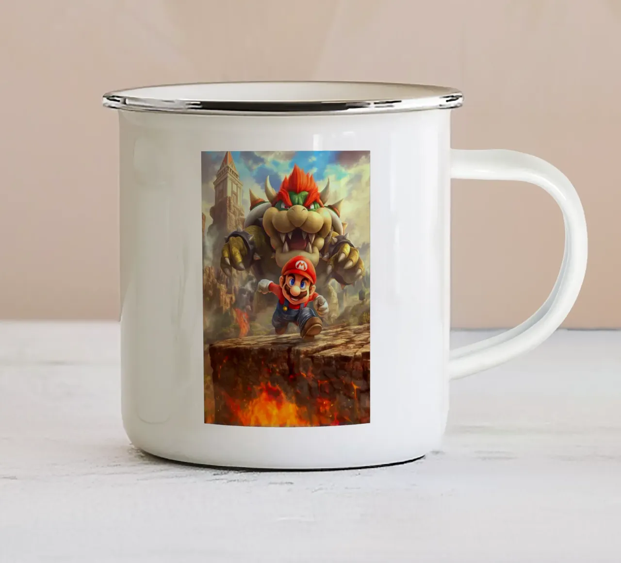 Super Mario tazza in smalto da Fleur de Lys