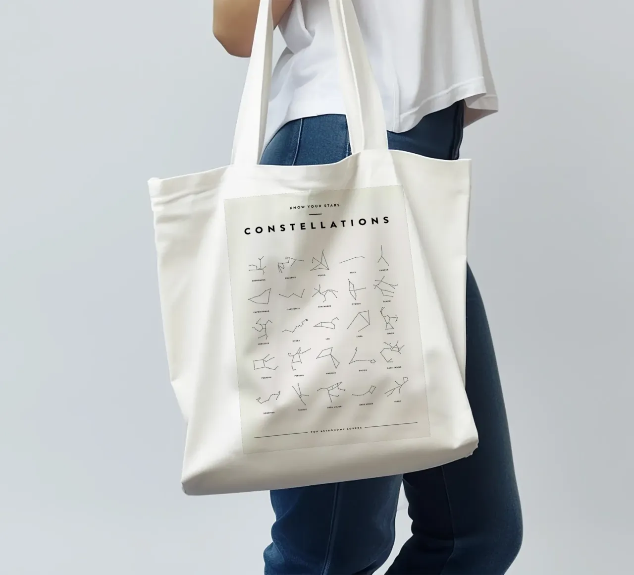 Constellation Chart 2 borsa in juta da daylight design studio