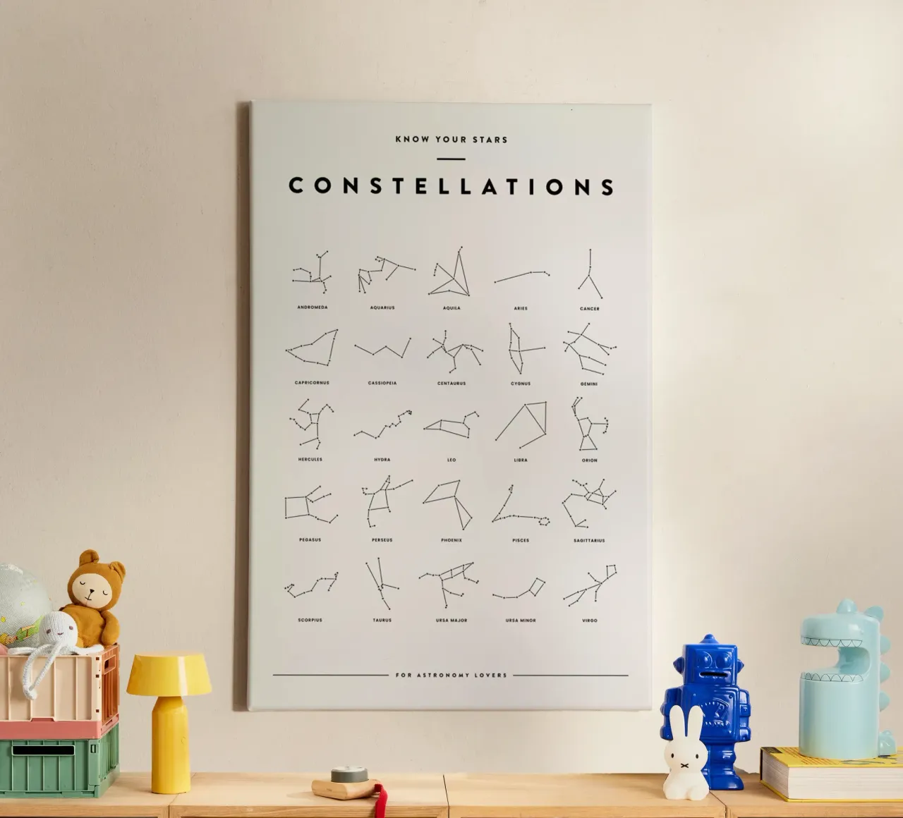 Constellation Chart 2 tela con Cornice a cassetta da daylight design studio
