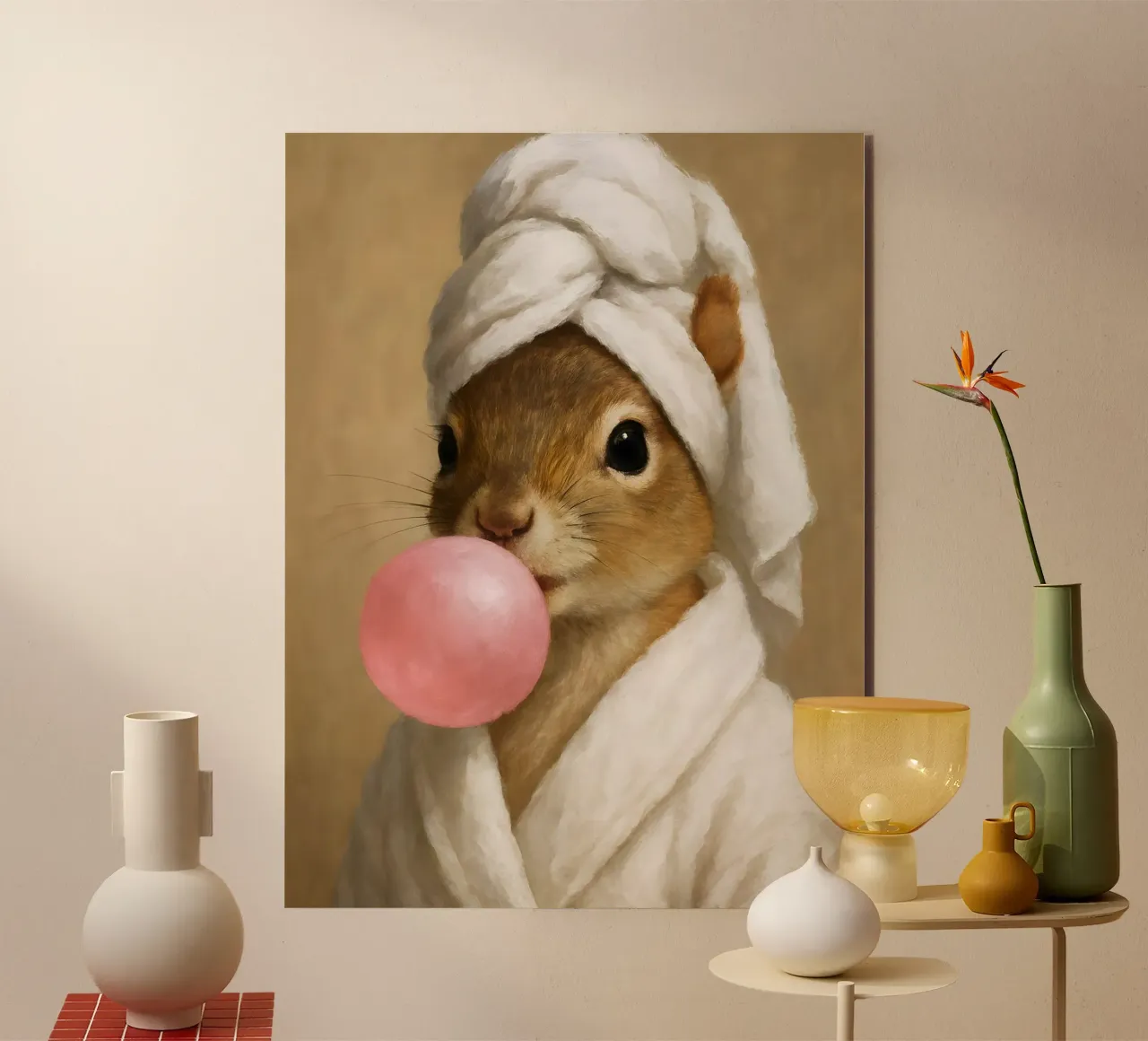 Eichhörnchen-Kaugummi Alu-Dibond von ARTOMATIC