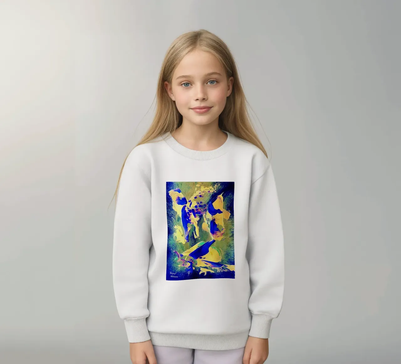 IDEAL GIFT 32 invers kids sweatshirt by Thierry Vobmann Abstract painting