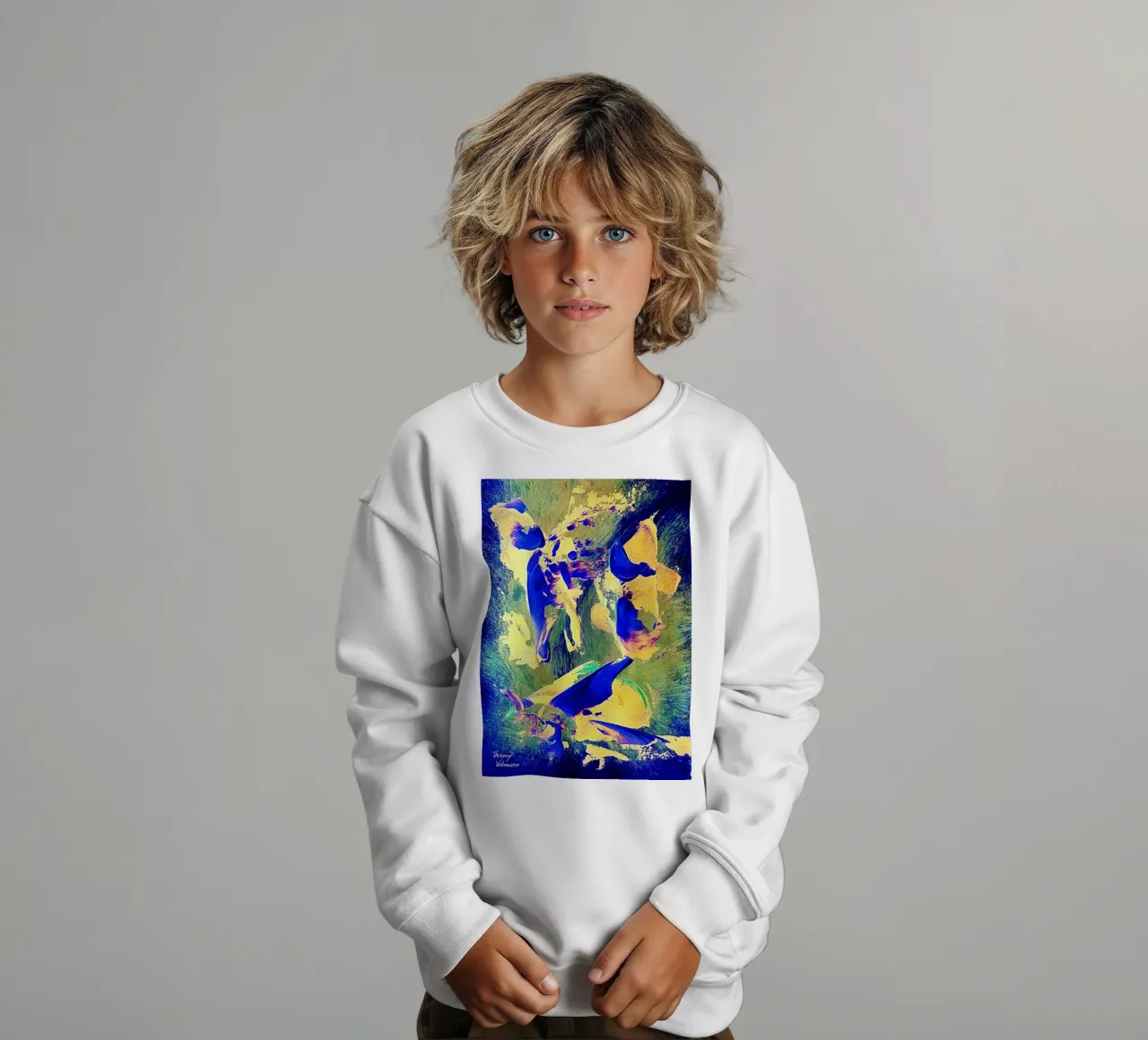 IDEAL GIFT 32 invers kids sweatshirt by Thierry Vobmann Abstract painting