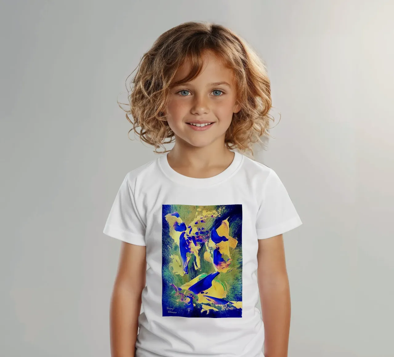 IDEAL GIFT 32 invers kids t-shirt by Thierry Vobmann Abstract painting