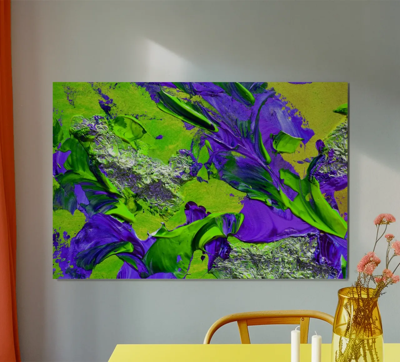 IDEAL GIFT 34 invers poster con telaio in legno da Thierry Vobmann Abstract painting