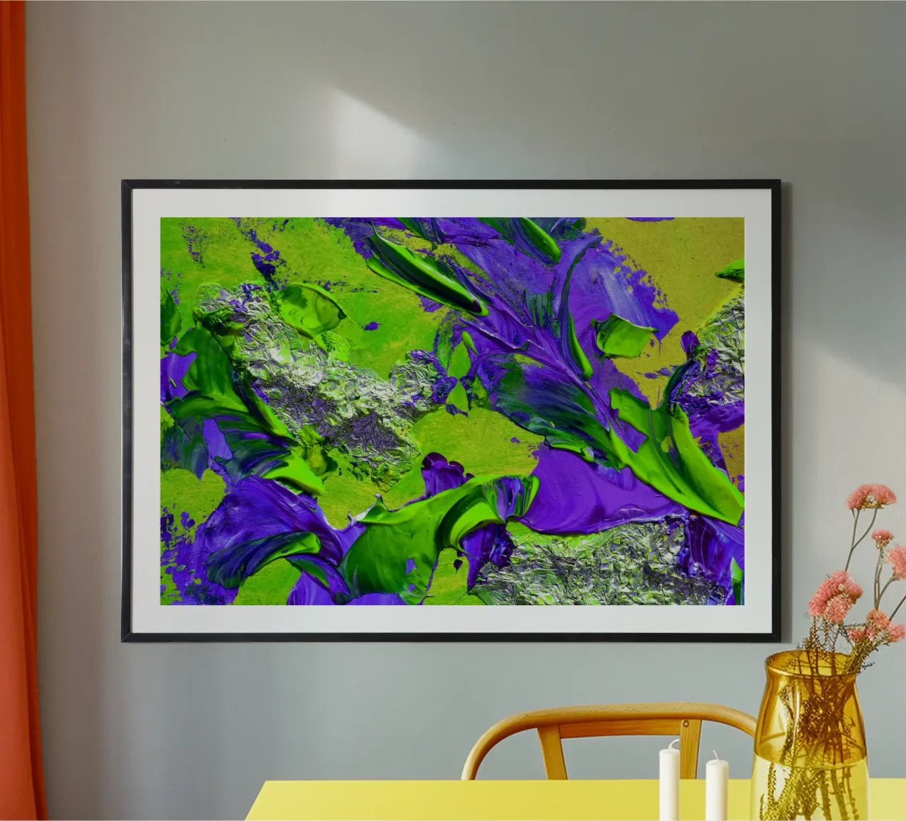IDEAL GIFT 34 invers poster con telaio in legno da Thierry Vobmann Abstract painting