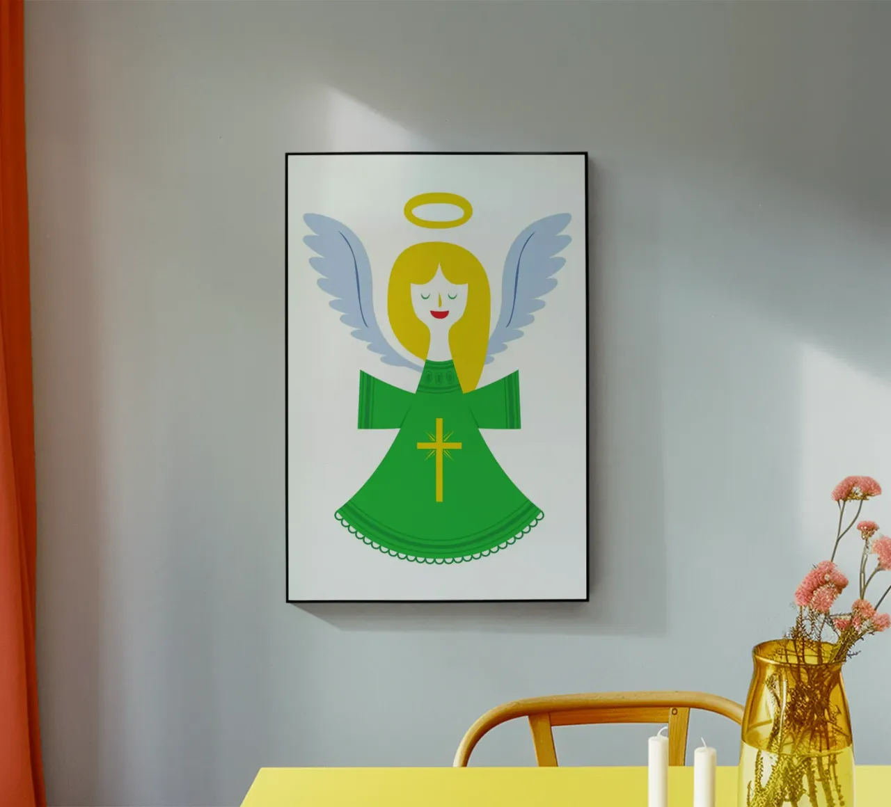 Angel acryl van Chris Wharton