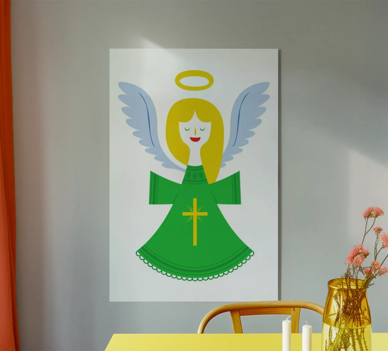 Angel acryl van Chris Wharton