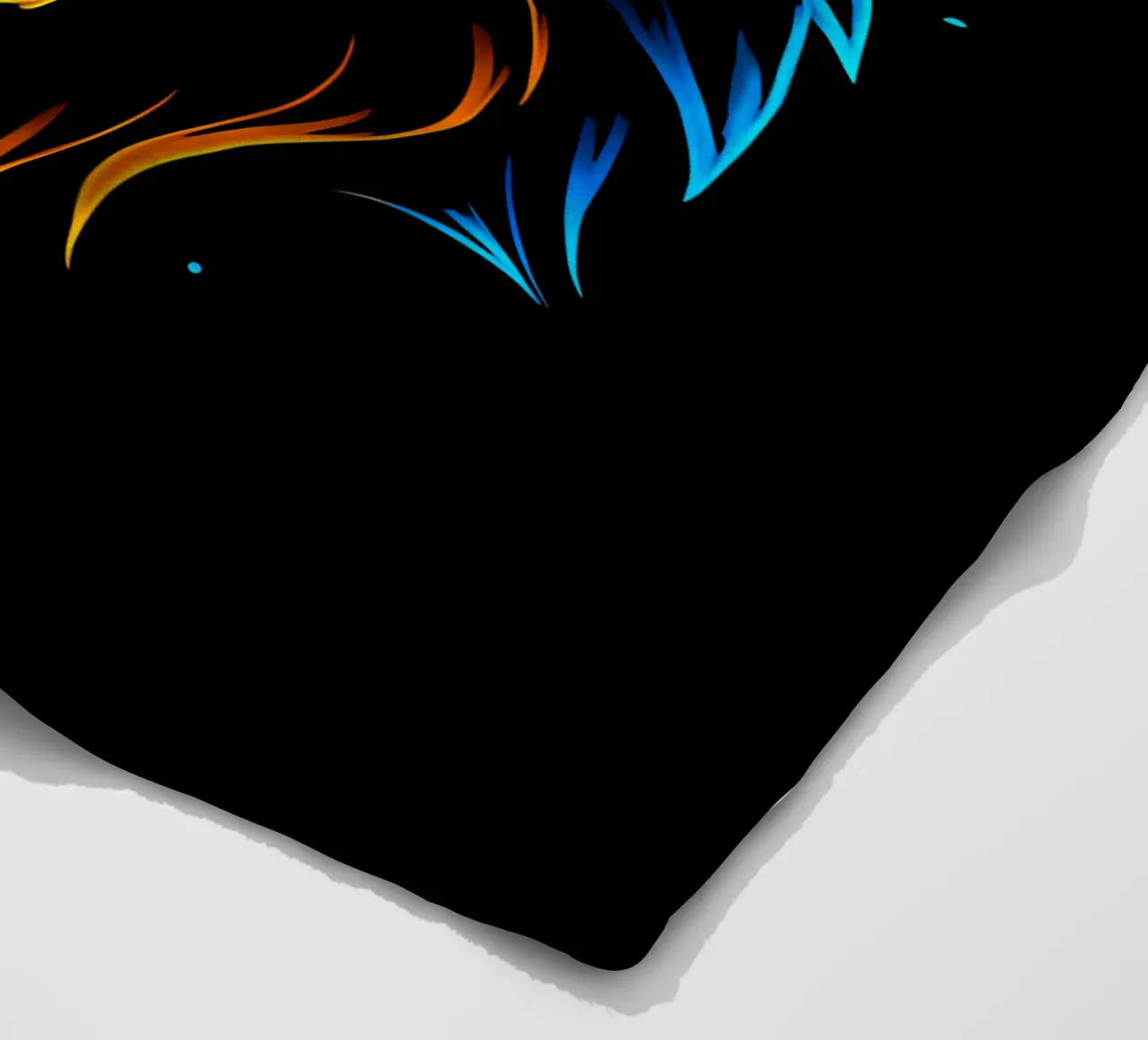 Lupo a fiamma neon con diamante mistico coperta in pile da LM2KONE