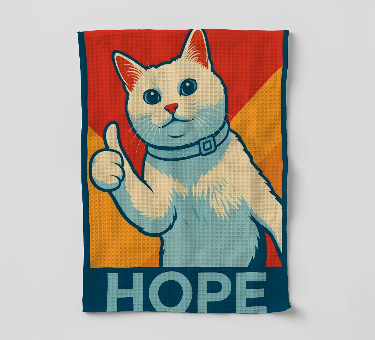 Chat blanc HOPE torchon de MakArena
